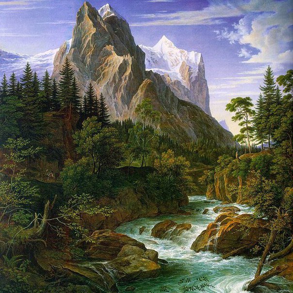картина - пейзаж, горы, природа - оригинал