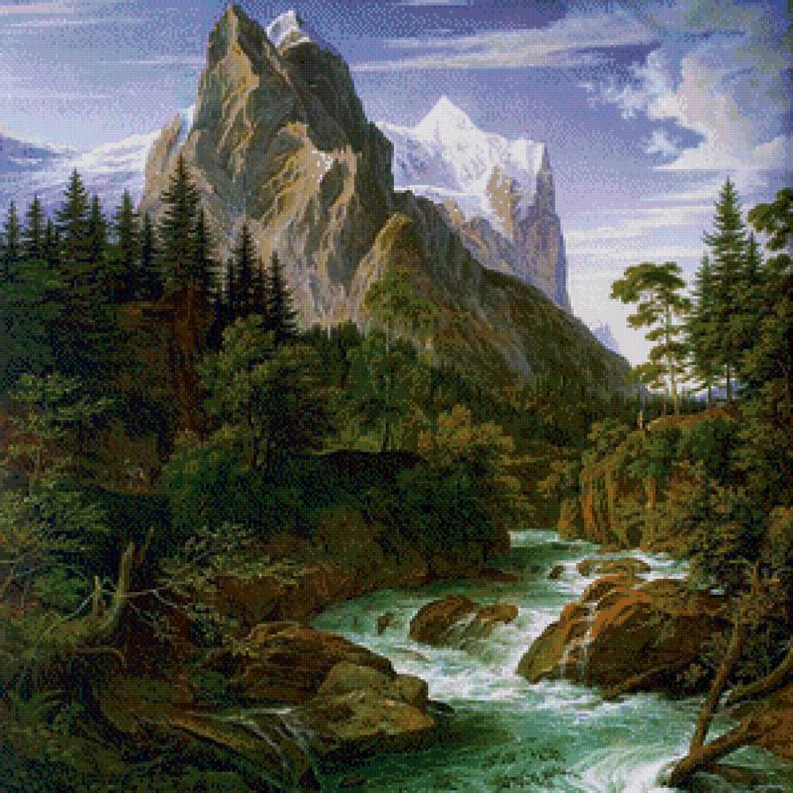 картина - природа, пейзаж, горы - предпросмотр