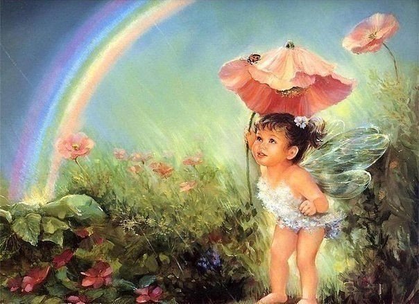 Радуга - радуга, дети, дождь - оригинал