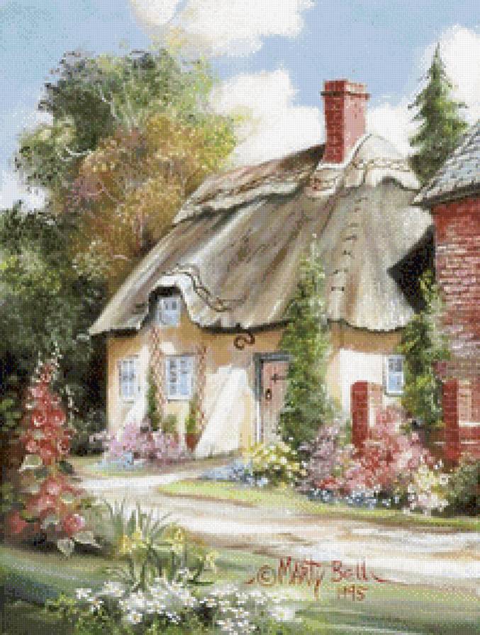 домик - домик, пейзаж - предпросмотр