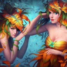 Схема вышивки «gamas con hojas»