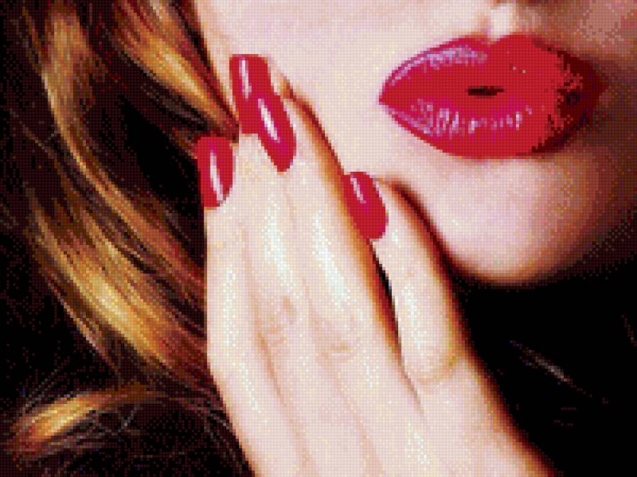 №1017920 - портрет, губы, ногти, девушка - предпросмотр