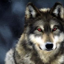 Оригинал схемы вышивки «одинокий волк» (№1018401)