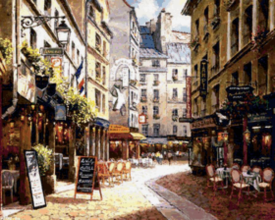 Sung Sam Park, парижские кафе - дома, sung sam park, париж, улица, город, франция, кафе - предпросмотр