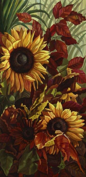 Mural Girasoles parte izquierda - оригинал