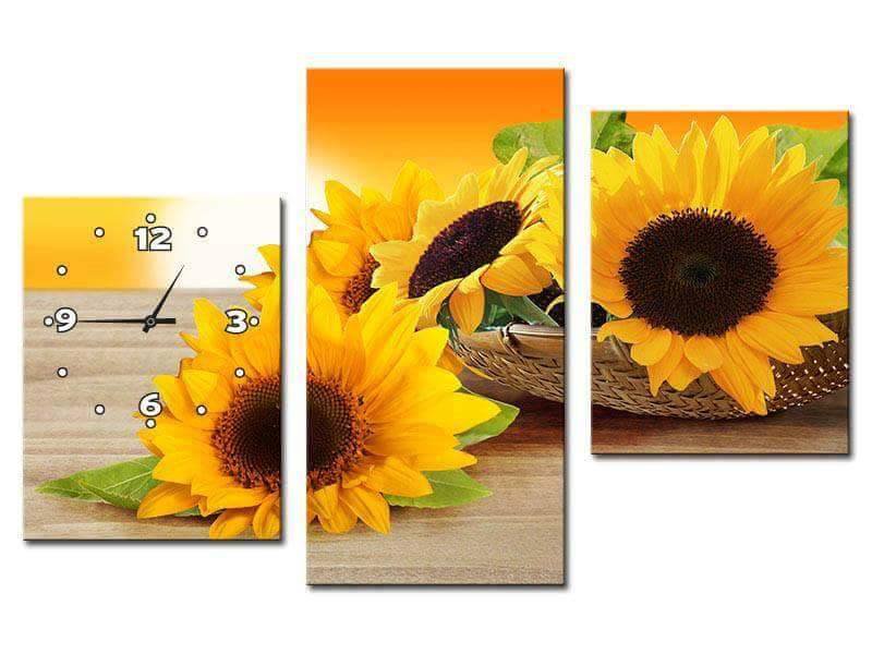 Reloj triptico girasoles - оригинал