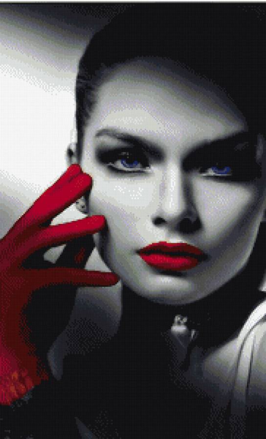 дева - девушка, монохром - предпросмотр