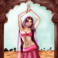 Схема вышивки «восточная красавица»