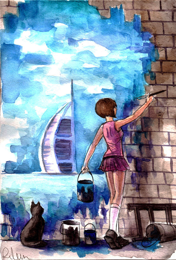 художница - рисунок - оригинал