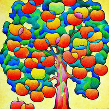 Схема вышивки «пестрое деревце»