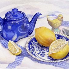 Оригинал схемы вышивки «чай с лимоном» (№1019793)