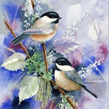 Схема вышивки «птички»