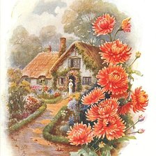Схема вышивки «цветочный домик»