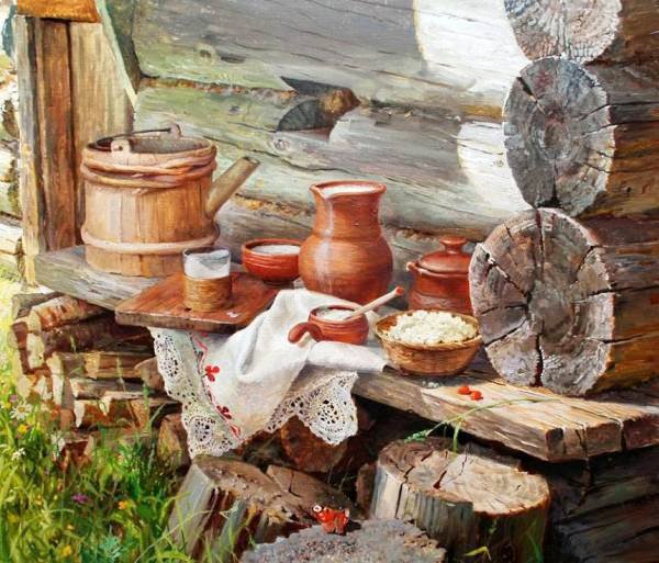 Деревенский натюрморт - деревенский натюрморт - оригинал