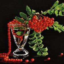 Схема вышивки «Рябиновые бусы»