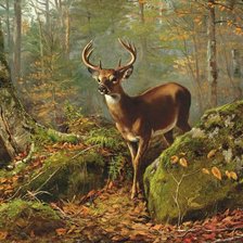 Схема вышивки «олень»