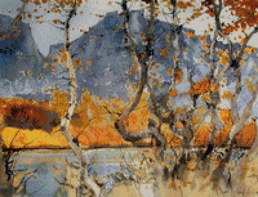 Осень Анны Михайловой - арктика, акварель, анна михайлова - предпросмотр