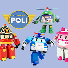 Схема вышивки «команда Робокаров из м-ф Полли Робокар»