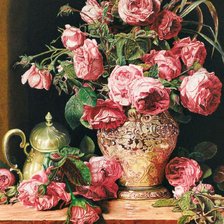 Оригинал схемы вышивки «Натюрморт с розами» (№1025261)