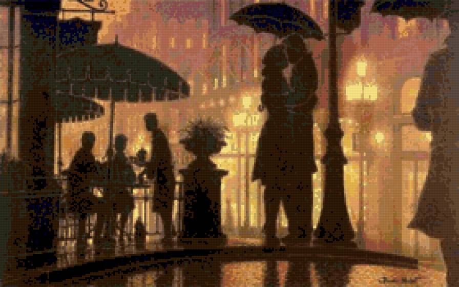 картина Дениса Нолет - любовь, вечер - предпросмотр