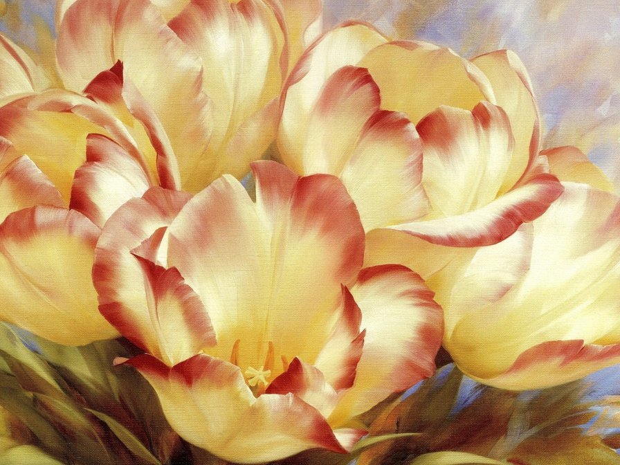 панно тюльпаны - цветы - оригинал