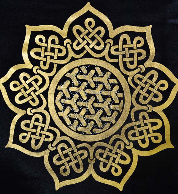 Кельтский куглый орнамент - монохромный, орнамент, кельтский - оригинал