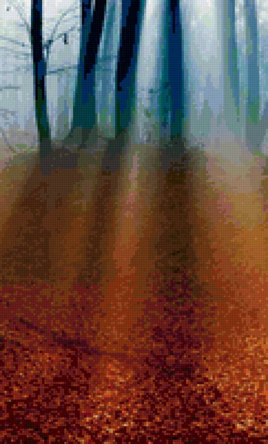 Осенний туман. Триптих ч.2 - листья, туман, триптих, осень - предпросмотр