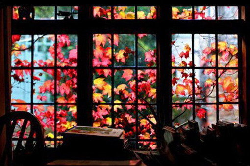 Осень за окном. Триптих (общий вид) - листья, в окне, триптих, за окном, окно, осень - оригинал