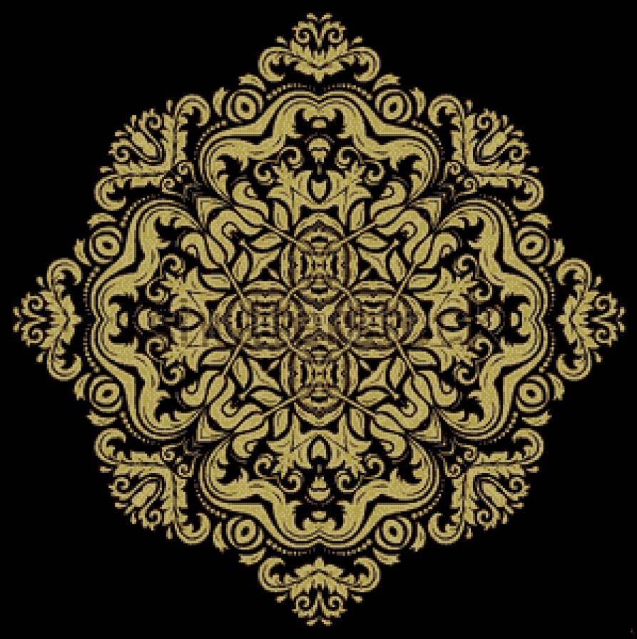 Черно-золотой орнамент - предпросмотр