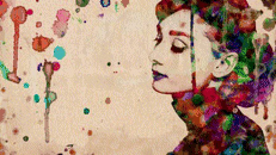 Одри - картина, актриса, живопись, искусство - предпросмотр