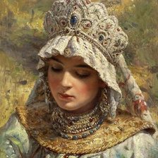 Схема вышивки «картина маковского»