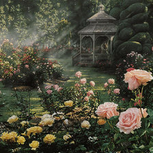 Схема вышивки «розовый сад 1»