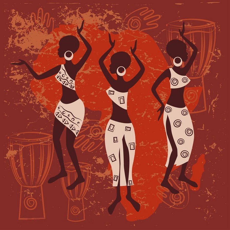 Танцуют африканочки - танцы, этнос, африка, девушки - оригинал