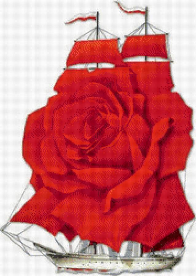 роза-парус - цветы, роза, корабли - предпросмотр
