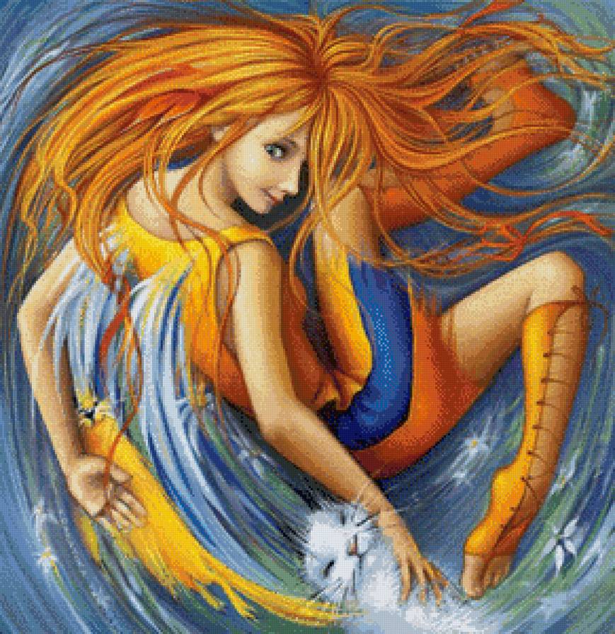 Рыжая с котами - кошки, рыжая, девушка - предпросмотр