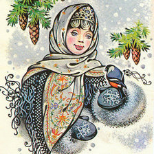 Схема вышивки «Снегурочка»