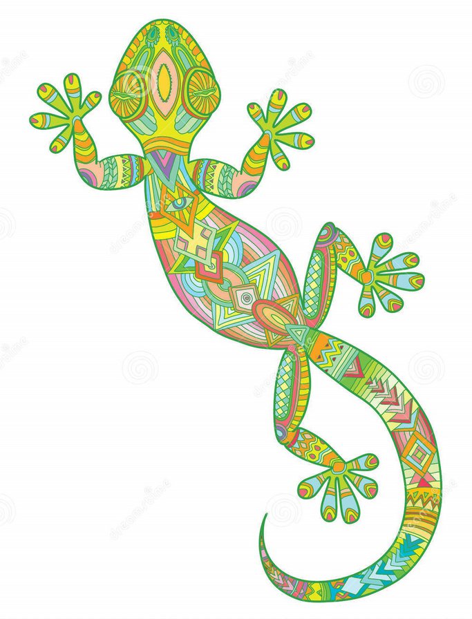 Гекон разноцветный - ящерка - оригинал