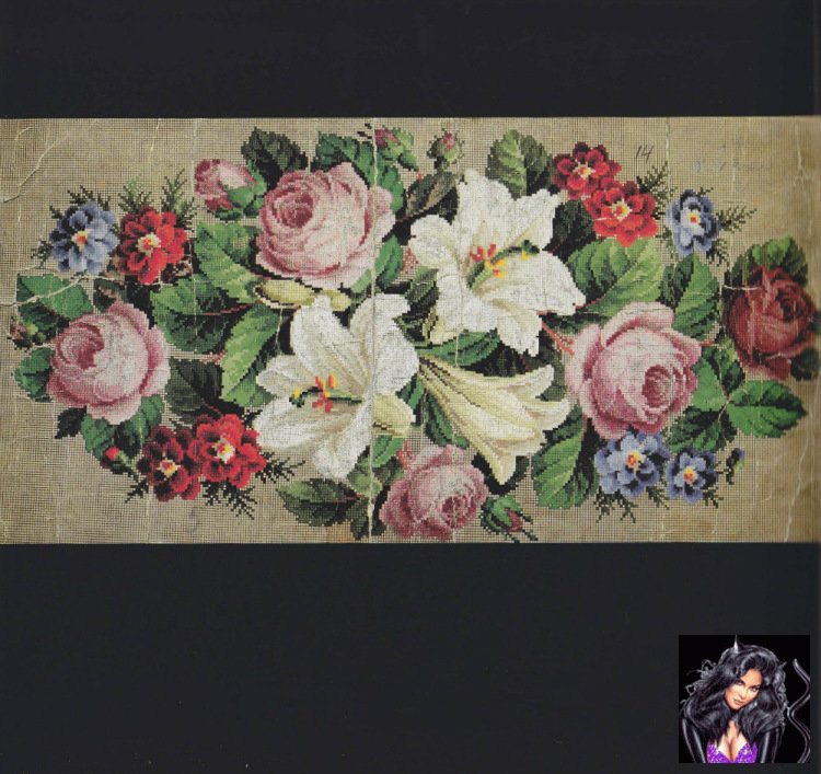 дорожка - крест, старинная вышивка - оригинал