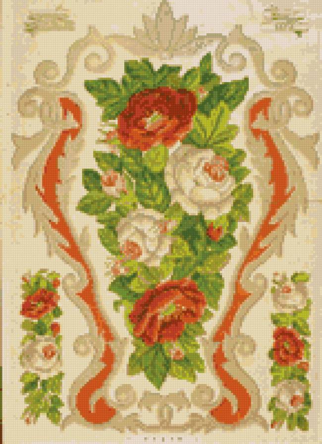 подушка8 - крест, старинная вышивка - предпросмотр