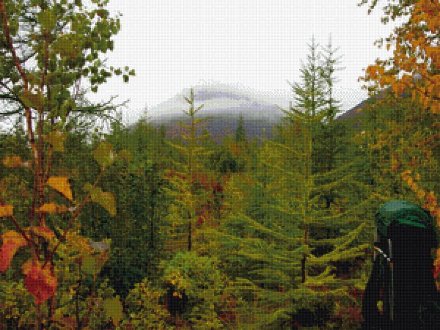 Тундра в августе - облака, тундра, туман, гора, осень - предпросмотр