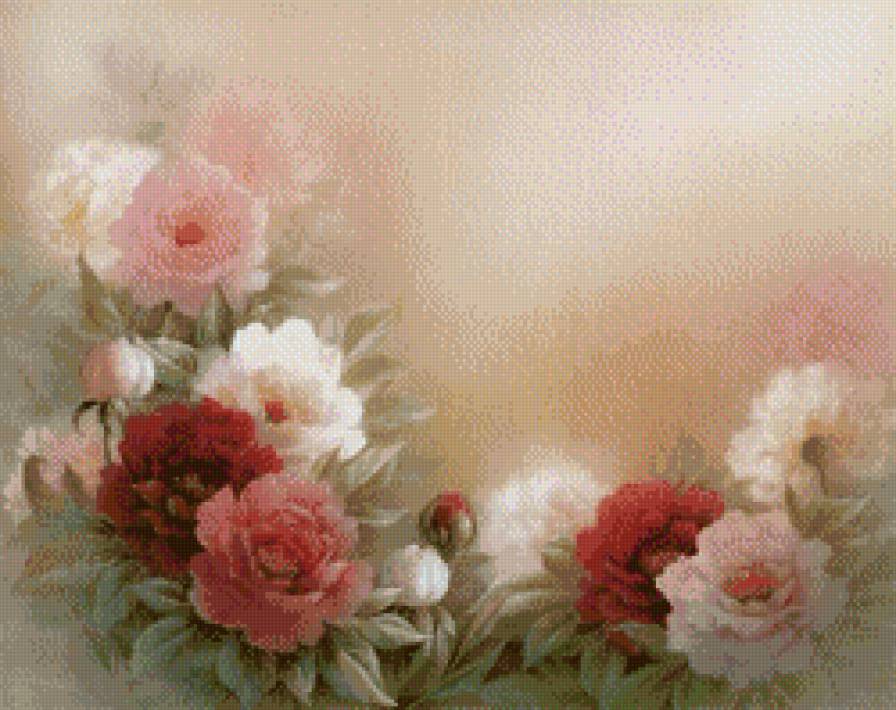 нежные пионы - цветы - предпросмотр