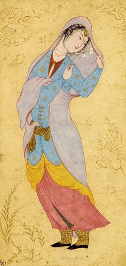 Миниатюра - женщина в покрывале - оригинал