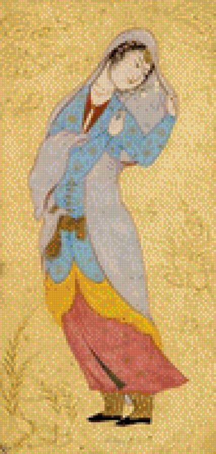 Миниатюра - женщина в покрывале - предпросмотр