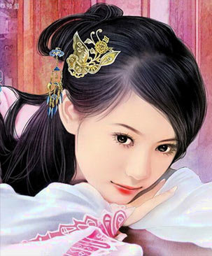 Японская девушка - японская девушка гейша лицо - оригинал