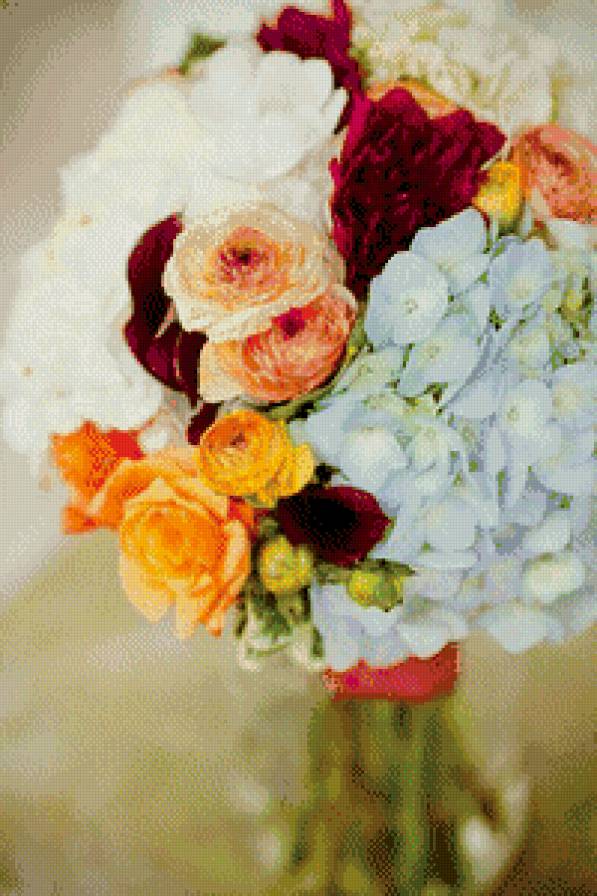 Ваза с цветами - цветы - предпросмотр