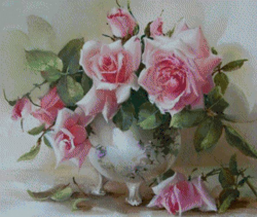 нежные розы - розы - предпросмотр