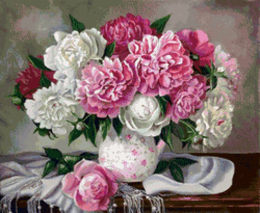 букет пионов - цветы - предпросмотр