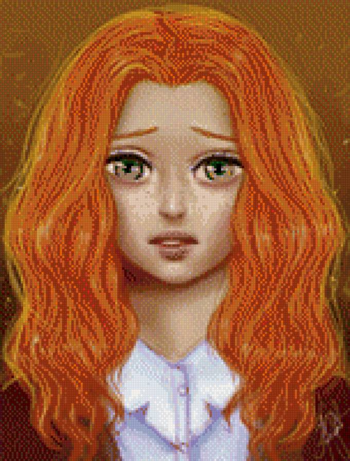 Рыжая девушка - предпросмотр