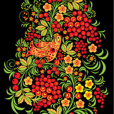 Схема вышивки «рябина»