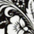 Предпросмотр схемы вышивки «Салфетка "Хохлома черно-белая"» (№1032498)